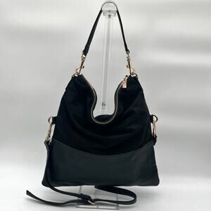 NEIMAN MARCUS Suede and Leather Shoulder Bag